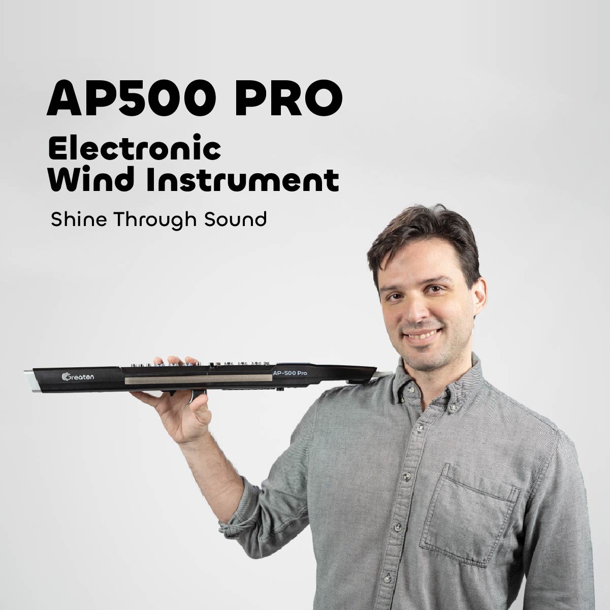 Greaten AP500 Pro Electronic Wind Instrument, 120 Sounds, Voice Control, Dual Sounds, Bluetooth