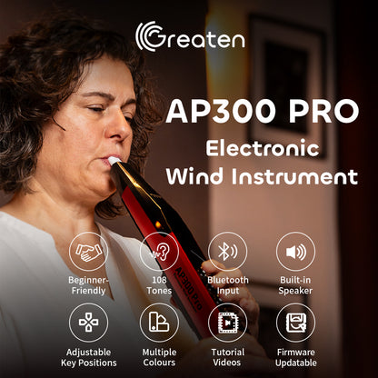 Greaten AP300 Pro Electronic Wind Instrument, 108 Sounds, 8G Sound Samples