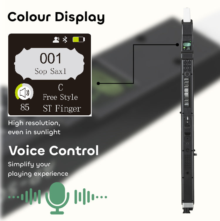 Greaten AP500 Pro Electronic Wind Instrument, 120 Sounds, Voice Control, Dual Sounds, Bluetooth