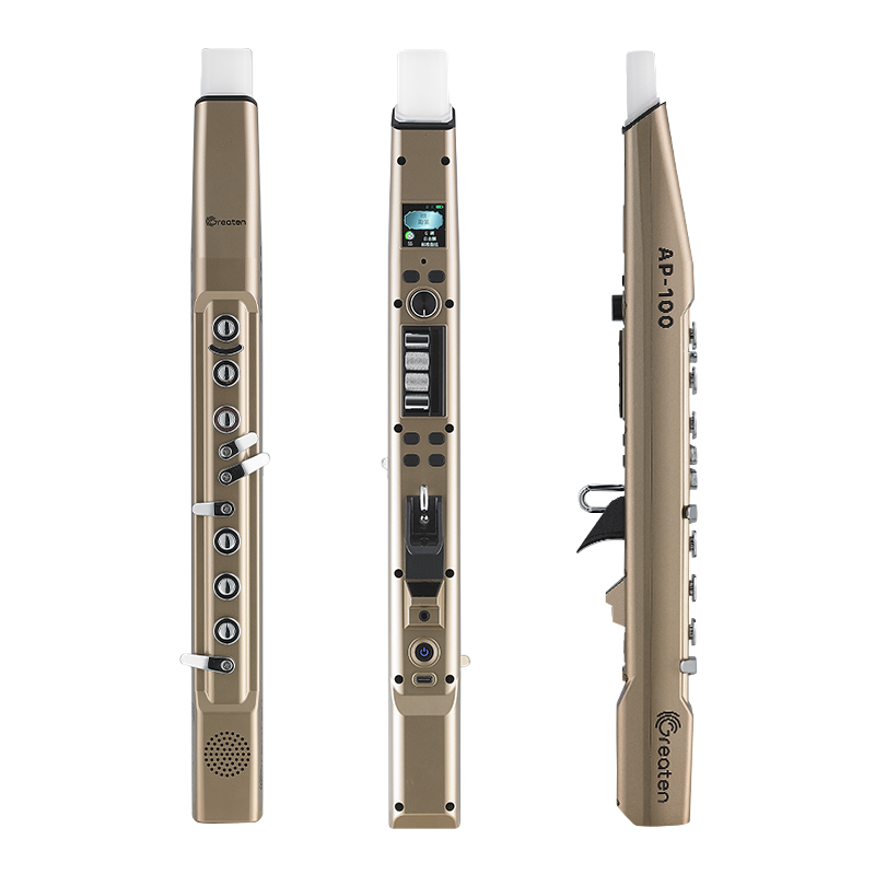 AP100 Pro Electronic Wind Instrument, Synthesizer, 80 Sounds, Voice Control, Bluetooth, 5 Octaves, Electric Saxophone